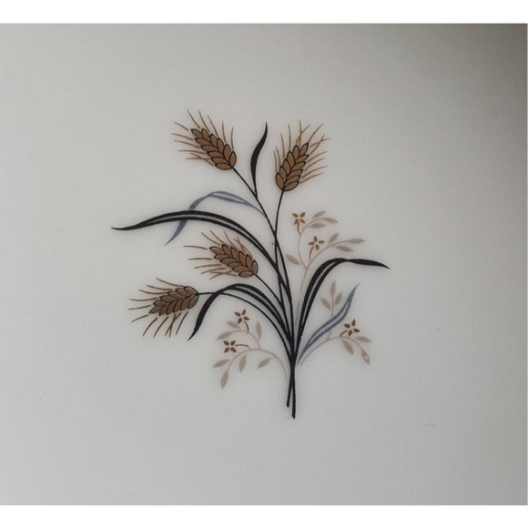 Noritake Wheatcroft Oval Vegetable Bowl Beautiful Gold Trim Gray Leaves Christma - Picture 5 of 8